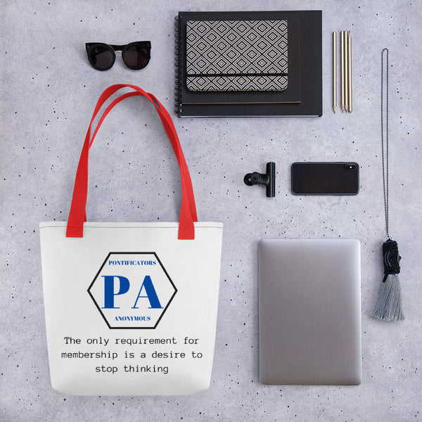 Pontificators Anonymous Requirement Tote bag