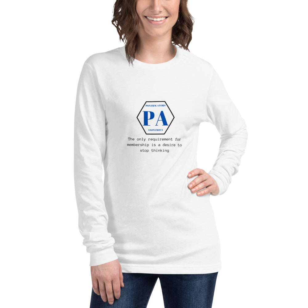 Pontificators Anonymous Requirement Long Sleeve Tee