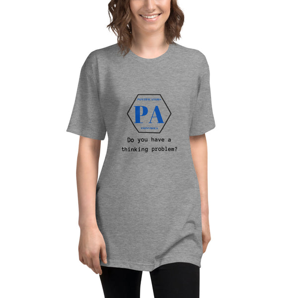 Thinking Problem Unisex Tri-Blend Track Shirt