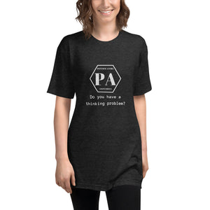 Thinking Problem Unisex Tri-Blend Track Shirt