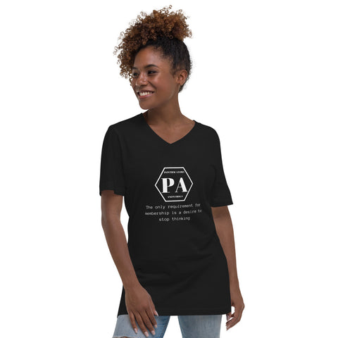 Pontificators Anonymous Requirement Short Sleeve V-Neck T-Shirt