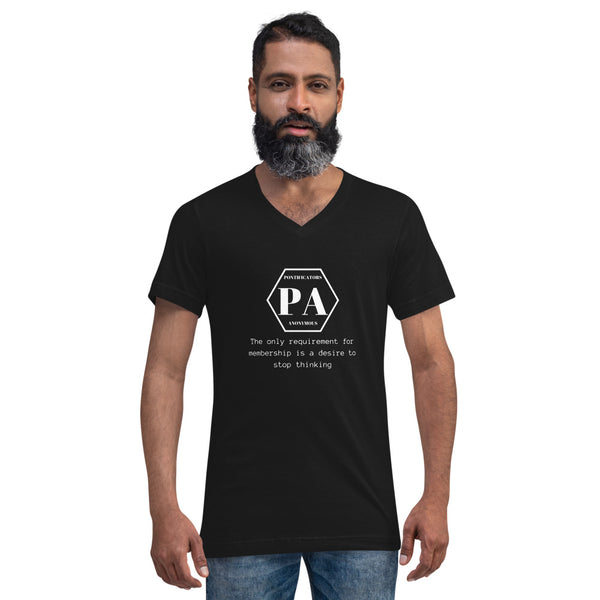 Pontificators Anonymous Requirement Short Sleeve V-Neck T-Shirt