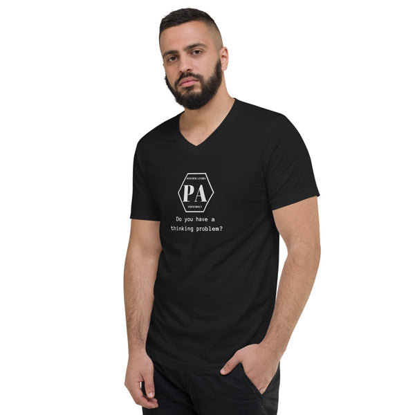 Thinking Problem Short Sleeve V-Neck T-Shirt