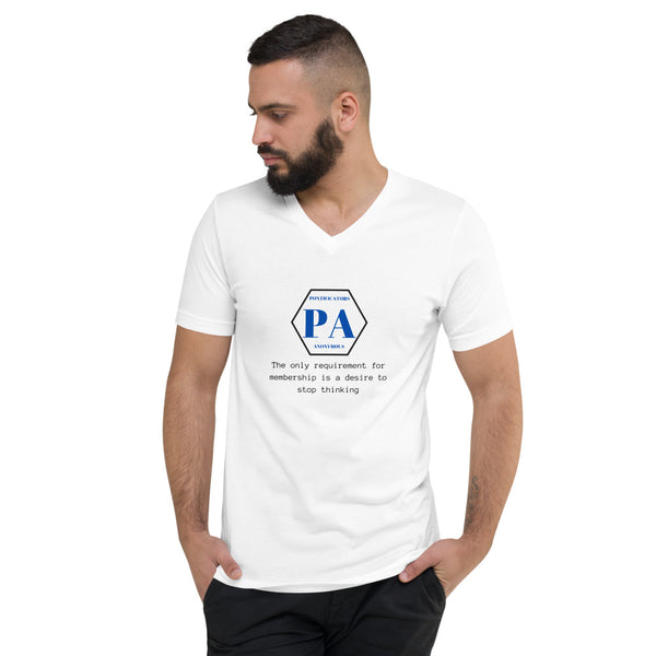 Pontificators Anonymous Requirement Short Sleeve V-Neck T-Shirt