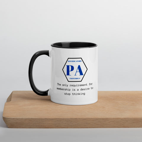 Pontificators Anonymous Requirement Mug with Color Inside