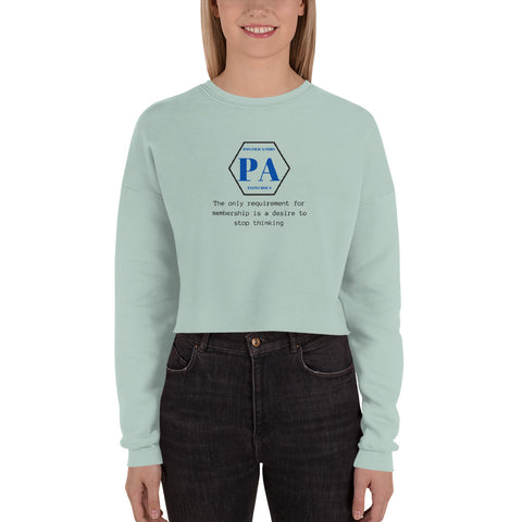 Pontificators Anonymous Requirement Crop Sweatshirt